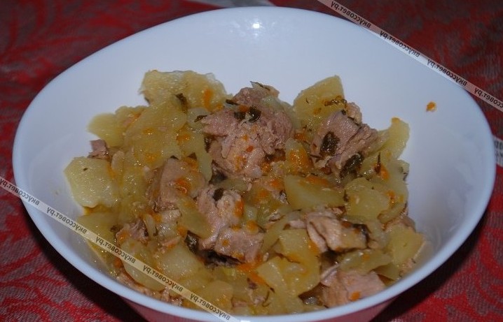 Тушеный картофель, пошаговый рецепт с фото